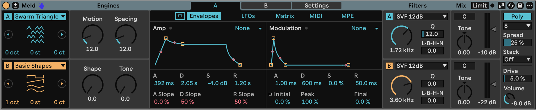 Meld settings for Clover Prism