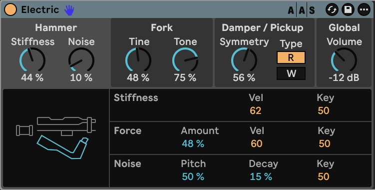 Electric settings for Ochre Tines