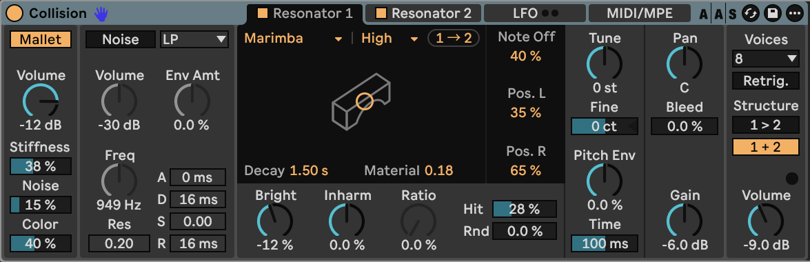 Collision settings for Porcelain Steps