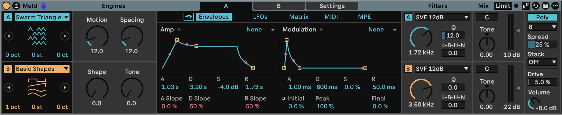 Meld settings for Quartz Ripple